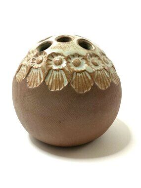 Crane Pottery Rough And Ready California Pen Holder Flower Frog